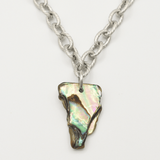Necklace | Paua Shell Ruru 40 cm made of 925 Sterling Silver