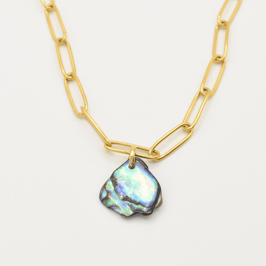Necklace | Paua Shell Moana 40 cm made of Stainless Steel in Gold