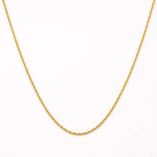 The Salty Dreamers "Create Your Own Silver" necklace is a delicate handmade chain, beautifully displayed against a plain white background.