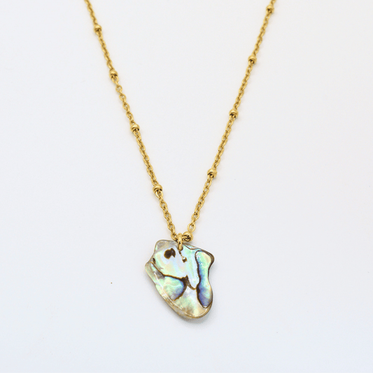 Necklace | Paua Shell Kopiko 40 cm made of Stainless Steel in Gold