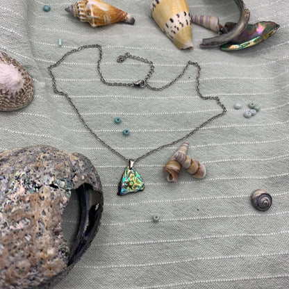 Halskette | Paua-Muschel 40 cm aus Edelstahl