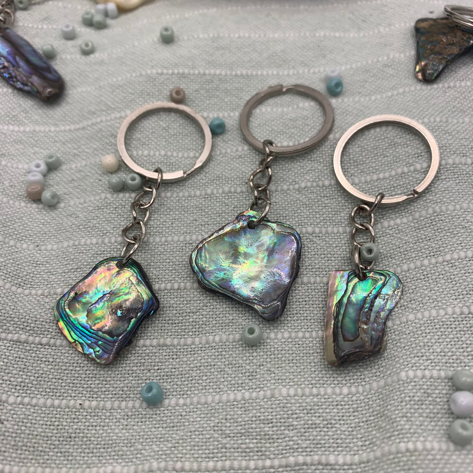 Shells Keychian Paua Shell Keychain Abalone handmade | Salty Dreamers