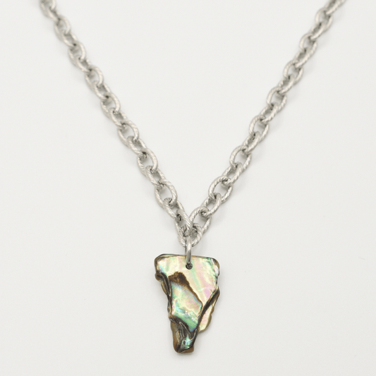Necklace | Paua Shell Ruru 40 cm made of 925 Sterling Silver