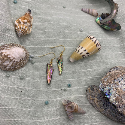 Earrings | paua shell gold plated