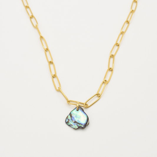 Necklace | Paua Shell Moana 40 cm made of Stainless Steel in Gold