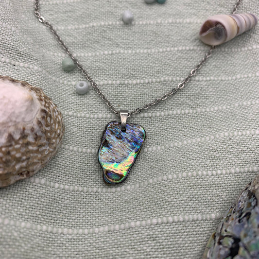 Necklace | paua shell 40 cm stainless steel