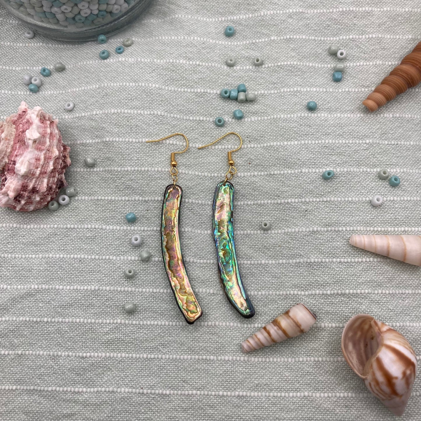 Earrings | paua shell gold plated