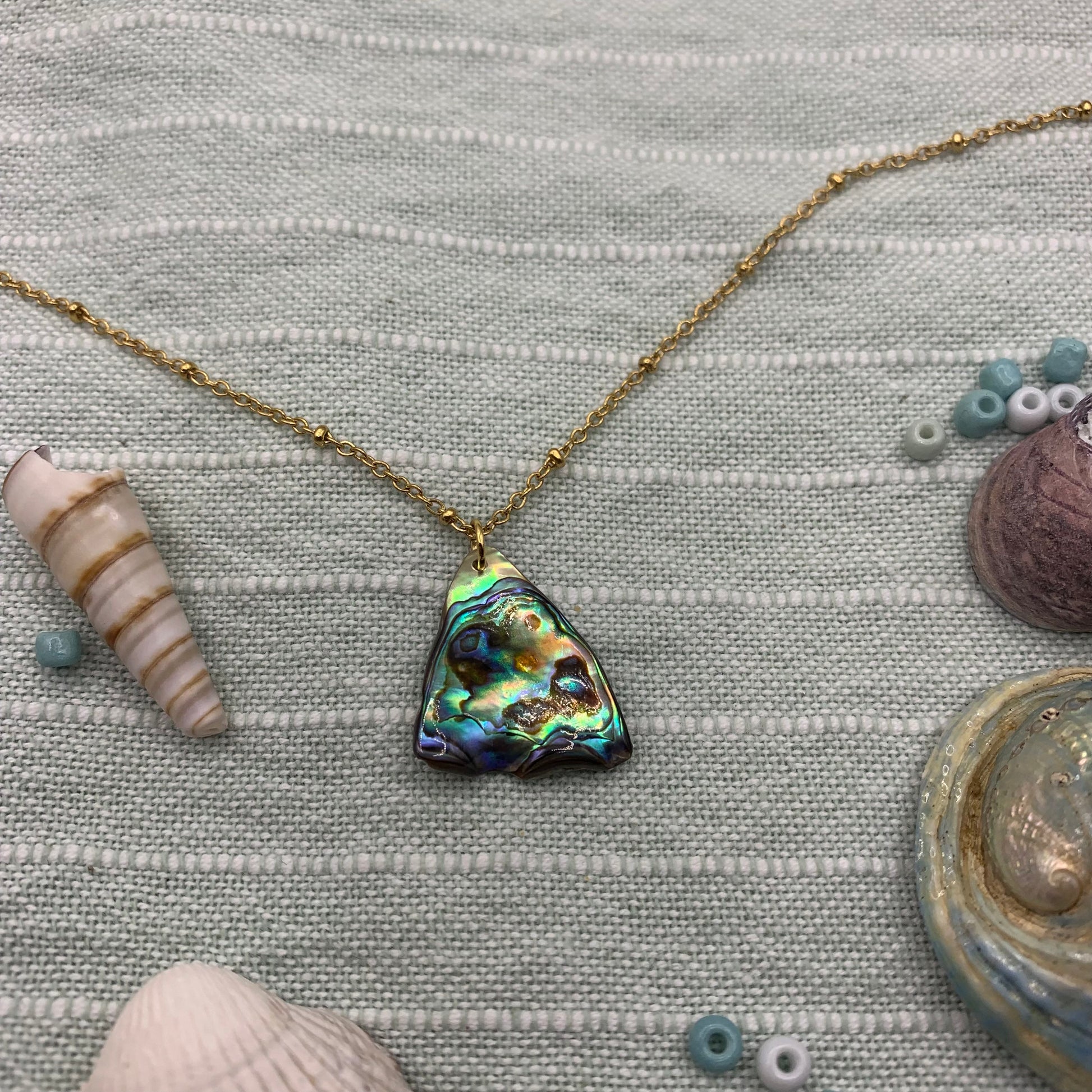 Abalone shell necklace discount