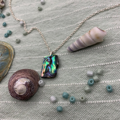 Necklace | paua shell sterling silver 40 cm