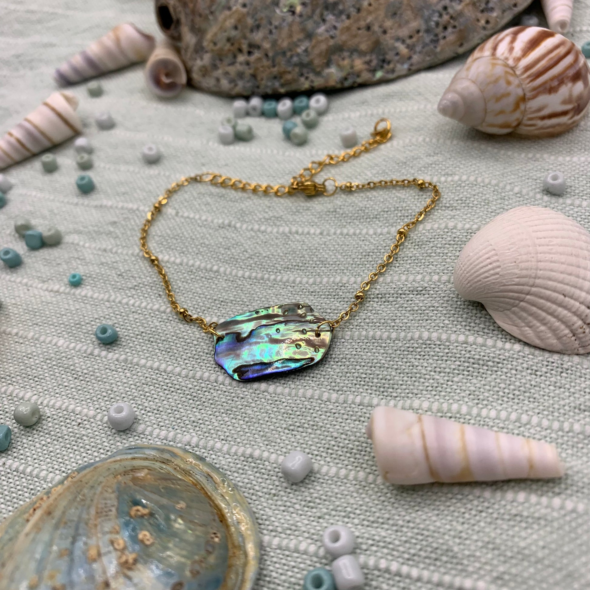 Abalone Shell Bracelet Handmade Perfect Beach Vibe Accessory