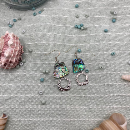 Earrings | paua shell 925 silver with pendant
